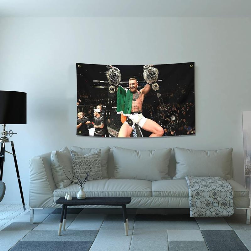 Conor McGregor Boxing 3x5FT Flag Funny Poster Durable Man Cave Wall Flag for College Dorm Room Decor Banners Ornaments Decoration Print  Tapestry