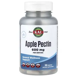 KAL Apple Pectin, 120 VegCaps (300 mg per Vegcap)