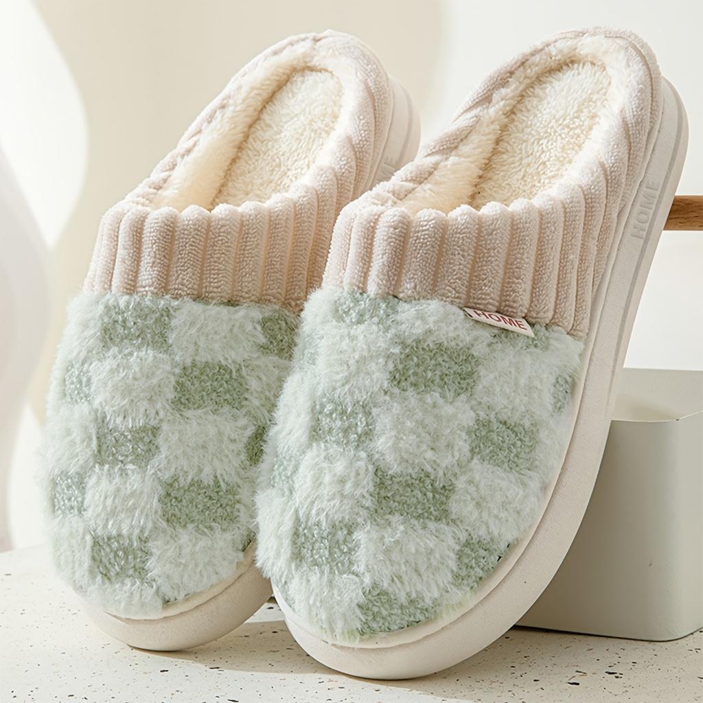 Cotton slippers for women, anti slip cashmere for warmth, monthly slippers for indoor home, cute and fluffy cotton Walking Shoes houseslippers swag Slide