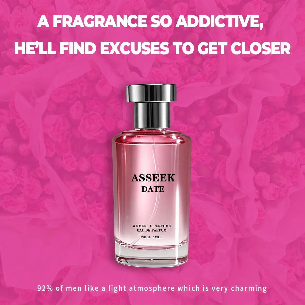 ASSEEK Women's Perfume, Long Lasting Fragrance for Women, Floral and Fruity Scented Perfume, Daily Fragrance,2.7oz（80ml） Rose yara perfume penhaligon halfeti perfume madagascar vanilla mac turquatic perfume