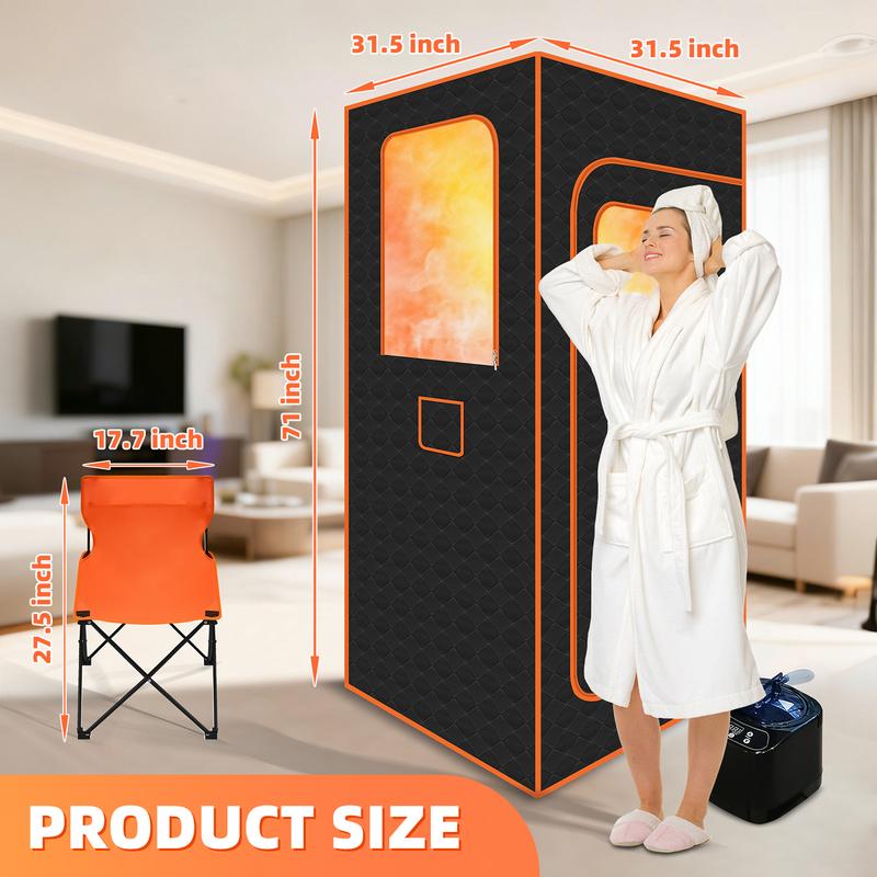 Portable Mobile Home Sauna 10-Min Quick Heat 9 Steam Modes 5-Layer Insulation Single Double Use for Personal Relaxation Post-Workout Recovery