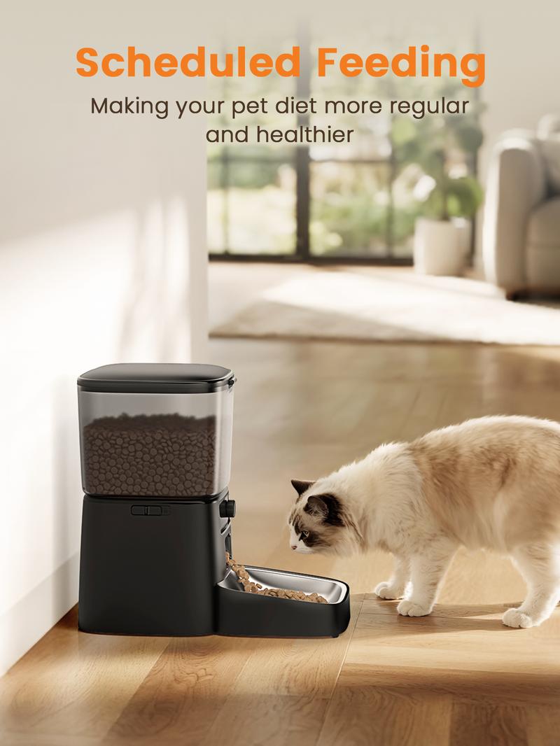 oneisall  Smart  Pet  Feeder, 3.5L Automatic Food Dispenser for Cats, dogs，Small Pets Indoor, Timed and quantitative dry food cat feeder kibble, feeding