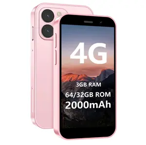 4.5 Inch Dual SIM Smartphone, Mini Smart Phone, 4000mAh Battery Android 14 with 3GB RAM, 64GB Storage, Calling, GPS Bluetooth-compatible WiFi Portable Micro Tiny Mobile Phone