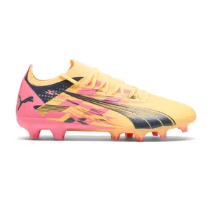 PUMA Mens Ultra Match Christian Pulisic Firm GroundArtificial Ground Soccer Cleats Cleated, Firm Ground - Pink, Yellow