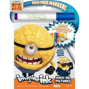 Despicable Me 4 Minions 16-page Imagine Ink Coloring Book with Mess Free Marker, Bendon 60502 Paperback – Coloring Book, April 1, 2024
