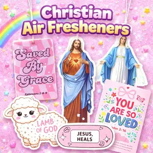Christian Faith Car Air Freshener – Inspirational Scripture Design, Long-Lasting Scent, High-Quality Print, Perfect Gift