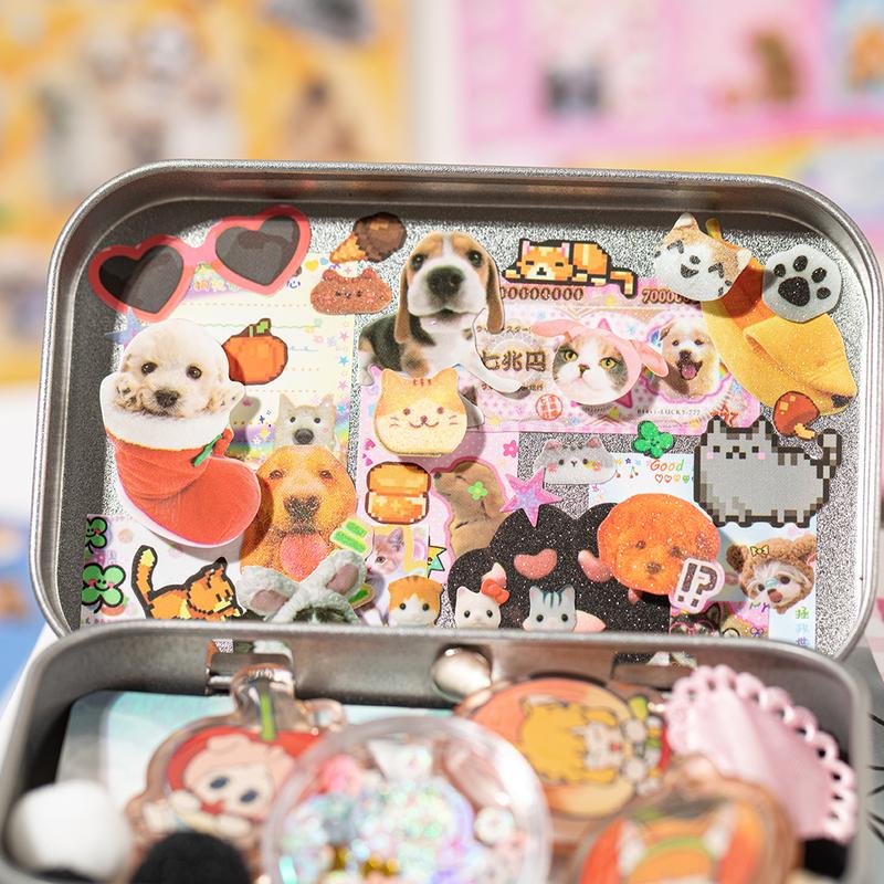 2 Styles Cute Pet Sticker Book – 30 Sheets, 800 Pcs Stickers per Style, Cat & Dog Aesthetic Stickers for Scrapbooking, Journaling, DIY Crafts, Kawaii Planner Stickers, TikTokShopJumpstartSale