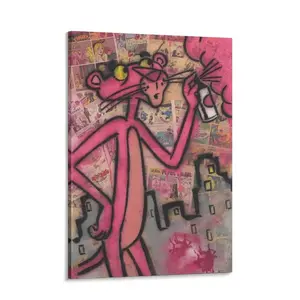Pink Panther Street Art Graffiti Edition Print Poster