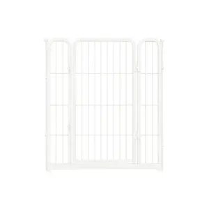 FXW Homeplus Unleashed Dog Playpen Designed for Indoor Use, 1 Add-on Gate, 24"/32"/40"/45" Height for Small/Medium/Large Dogs, White