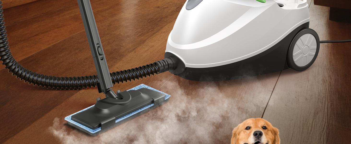 Phueut 1800W High-Pressure Steam Cleaner with 1.5L Tank & 28 Attachments for Home Multipurpose Floor Cleaning Chemical-Free Heavy-Duty Steamer