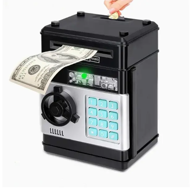 Digital Piggy Bank with Password Code Lock - ABS Mini ATM Safe, Electronic Coin Money Savings Box Toy for 3-12 Year Old Boys Girls, Cool Gifts for Kids for Christmas Birthdays