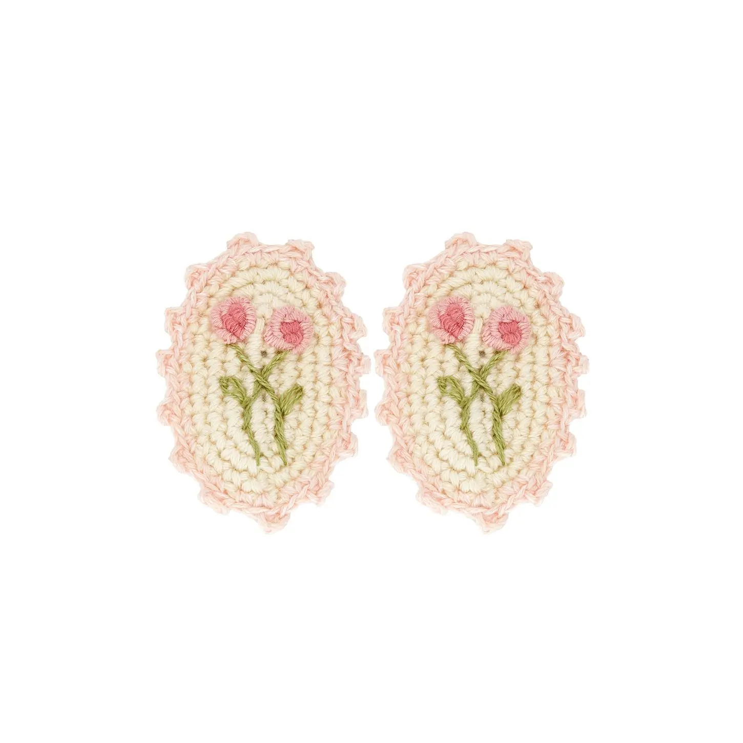 Wild Wawa Crochet Clip Set in Pink Rose