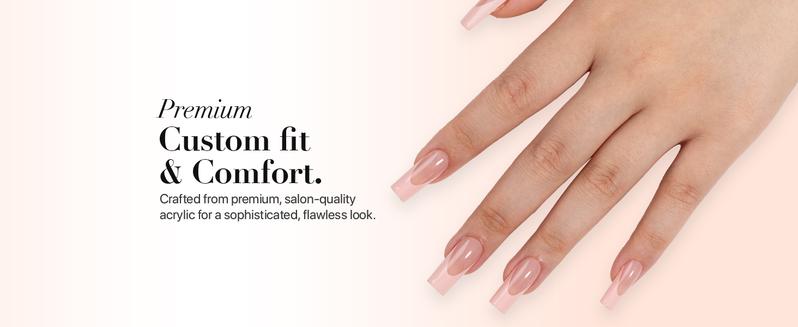 SXC Cosmetics X-Pro Tips French Tip Press On Nails, Skin Tone Series Starter Kit for DIY Nail Art Nail Polish Polish Gel Extension Nailcare SXC Cosmetics X-Pro Tips French Tip Press On Nails, Skin Tone Series Starter Kit for DIY Nail Art Nail Polish Polish Gel Extension Nailcare