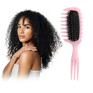 Curly Hair Brush — Defining & Volumizing Curl Brush for Effortless Detangling, Shaping & Styling of Women’s Curls, Reduces Pulling
