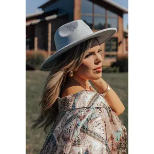 Secret Messages Felt Fedora In Airy Blue