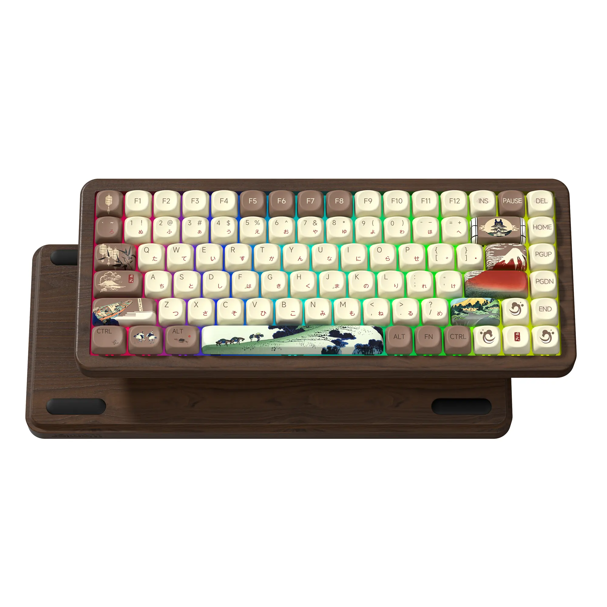 Womier WD75 V2 75% Wood Mechanical Gaming Keyboard - Wireless, QMK/VIA Supported Customizable PC Accessory for Gaming and PC Use, Gaming Keyboards, Keyboards For Gaming