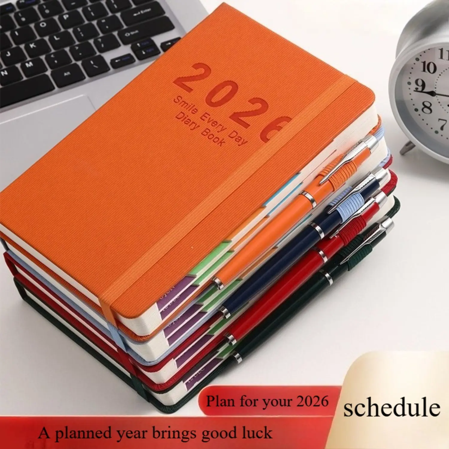 2026 New Schedule Book, Plan Book, Daily Planner, Productivity Planner, Weekly Planner, A5 Size, 5.7 Inches X 8.3 Inches, Efficiency Handbook, Belted Planner, Travel Notebook, Calendar, Weeks Planner, Day Planner