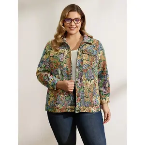 【Pocket Approved 】Bloomchic Floral Textured Lined Pockets Coat 2026 Spring Break Gift For Easter's Day Mother's Day