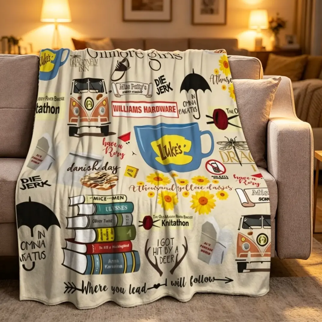 Gilmore Girls Flannel Throw Blanket - Ultra-Soft Fleece Cozy Plush Blanket for All Seasons, Perfect for Couch, Bed, Living Room, Bedroom, Dorm, and Holiday Gifts (Birthday, Christmas, Valentine's Day) adult children's blankets