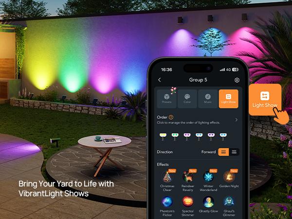 Linkind Smart Solar Spotlight SL5C Color Changing Cool Warm White Landscape Lighting APP Control Solar Lights Outdoor IP67 Waterproof for Yard Garden Pathway 2 Pack with AI-Dot App for Customizable Scenes