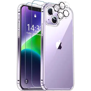 Entronix Heavy-Duty Clear Case for iPhone 13 Mini – Shockproof & Slim with 2 Screen Protectors & Camera Lens Cover, Transparent Protective Phone Case Crystal Protection