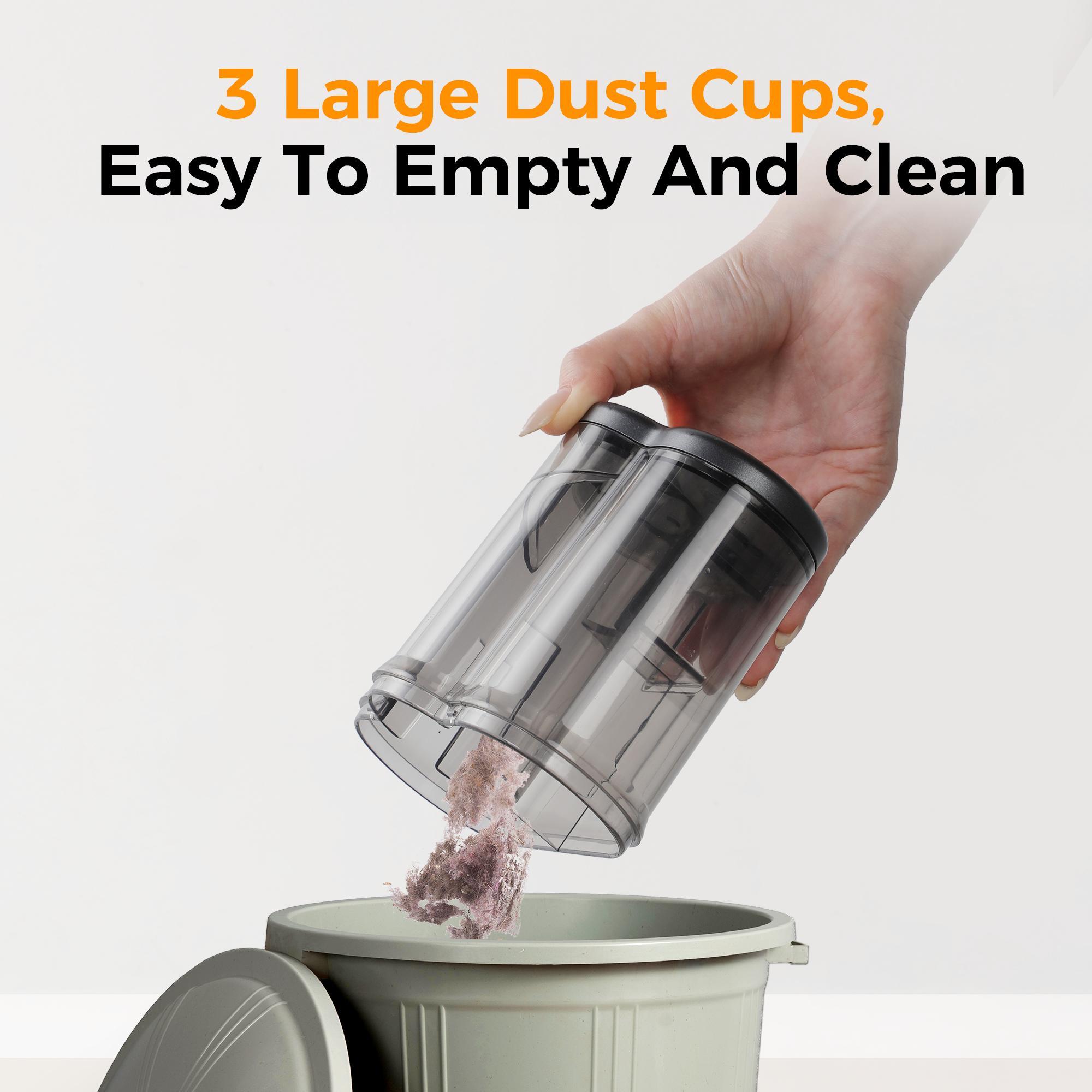 Mattress Vacuum Cleaner for Dust Mites Removal, Handheld Vacuum with UV-C Light & Safe-Temp 140℉ Heat & 20Kpa Powerful Suction & Triple-Cup & Aroma Tablet, Bed Vacuum Cleaner for Bed, Sofa, Couch, Carpet, Pet