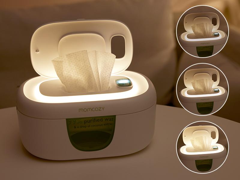 Momcozy Baby Wipe Warmer, Innovative Spring Design, Large Capacity Wipes Dispenser, Fast and Even Heating, 4 Modes of Temperature Heating Control 1 Pack
