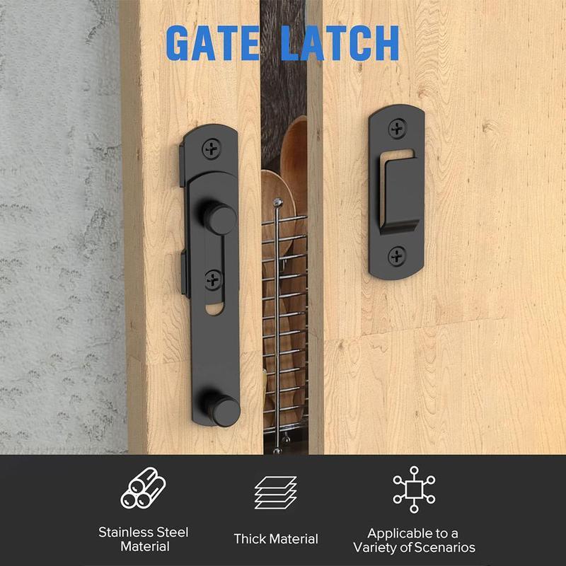 Barn Door Latches for Gate and Sliding Doors - Bi-fold Door Lock with Wine Cabinet Closet Door Latches