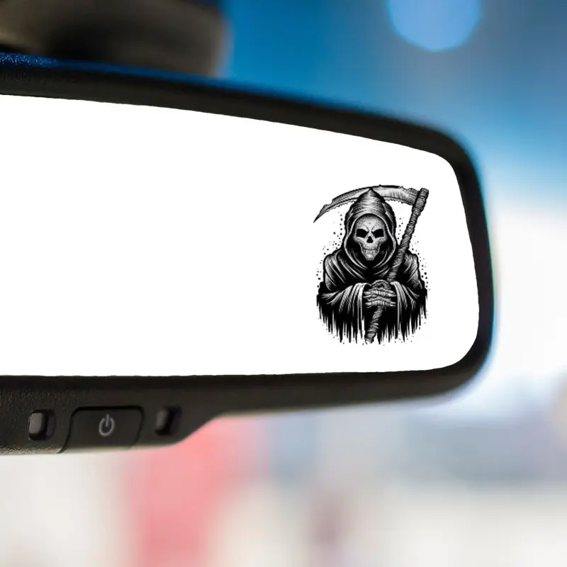 4pc Santa Muerte Motorcycle Stickers, Motorcycle Accessories, 1 Kit for DIY Decoration