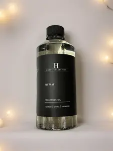 Hotel Collection 'My Way' Fragrance Oil (500ml) - Luxury Aromatherapy Scent Inspired by 1 Hotel with Notes of Leather, Sandalwood, & Oud Wood - 500ML Diffuser Oil for Home & Office Lavender Perfume | Room Aromatizer