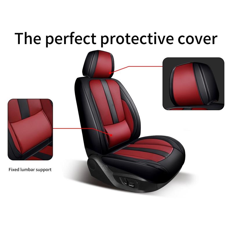 For Honda Accord 2003-2024/ Civic 2003-2023 Car 5 Seat Covers with 3D Waist Support, Premium Napa Leather Front & Rear Full Set Seat Covers Cushion Protector Pad with Storage Bag Scratch-Resistant Waterproof, 40/60 60/40 50/50 40/20/40 Split Rear Benches