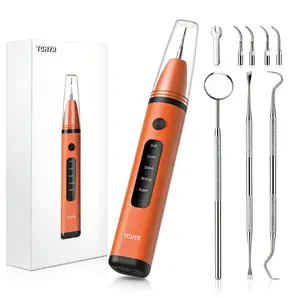 TGHYR Oral Plaque/Tartar Remover for Teeth, Electric Tooth Cleaner Tartar Remover for Teeth with LED Light,5 Modes Rechargeable Teeth Cleaning Kit with Dental Tools, 3 Replaceable Heads Pet Safe Use Removable Adjustable,