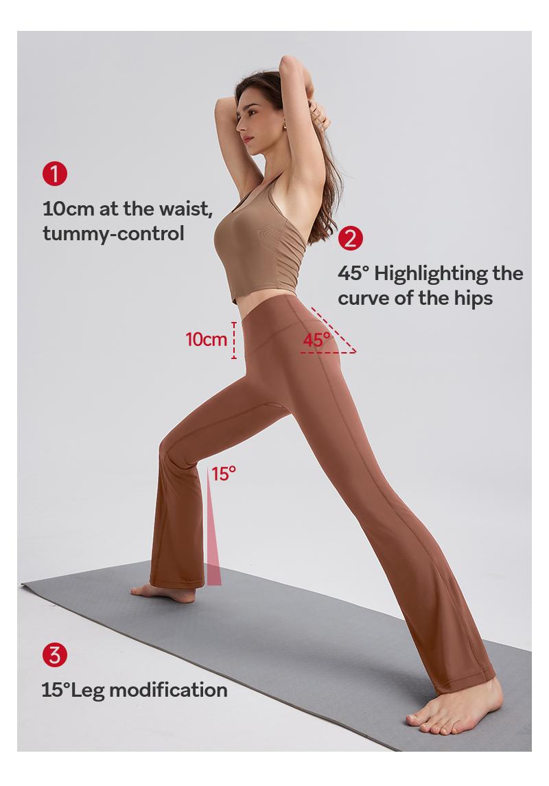 AFZWomen's Tummy Control Sport Flare Leggings Petite & Plus Hidden Back Pocket