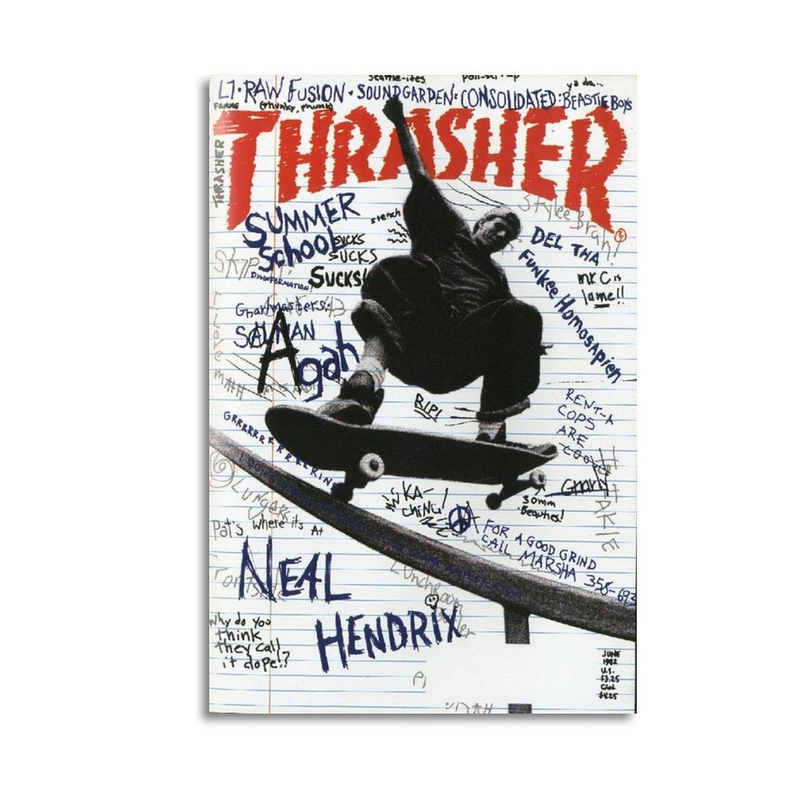 Graffiti magazine skateboard poster, perfect for skateboarding enthusiasts, suitable for hanging in a room. posters  decor