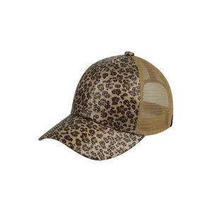C.C Clear Sequin Leopard Baseball Cap