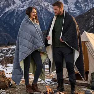 PETREL Wearable Heated Blanket Jacket Battery Operated, Portable Heated Shawl Poncho Coat with 3 Heat Levels, 6 Hours Long Lasting Battery, Multiple Colors, Electric Outdoor Heating for Camping,Sports Games,Family Time,Gift Giving,Machine Washable
