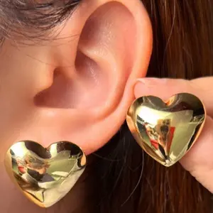 Heart Earrings - Gold Heart Earrings for Women