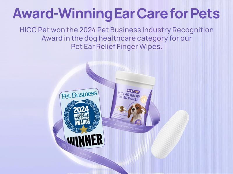 【February Faves】HICC PET Ear Finger Wipes Gentle Daily Cleaner with Coconut Oil Natural Wipes  – Anti-Itch & Odor Control – Safe for Puppies, Dogs & Cats – 50ct 100 & 200 Pad#petlife Poodle