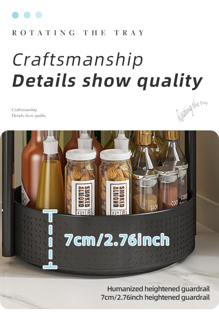 【Holiday Deals】San Dream Rotating Spice Rack Lazy Susan Turntable Organizer 2-Tier 9.84" Adjustable Metal Storage Organization for Cabinet Kitchen Countertop & Pantry Spice Shelf