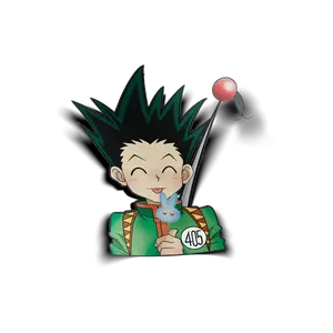 GON EATING ICE CREAM VINYL STICKER { HxH }