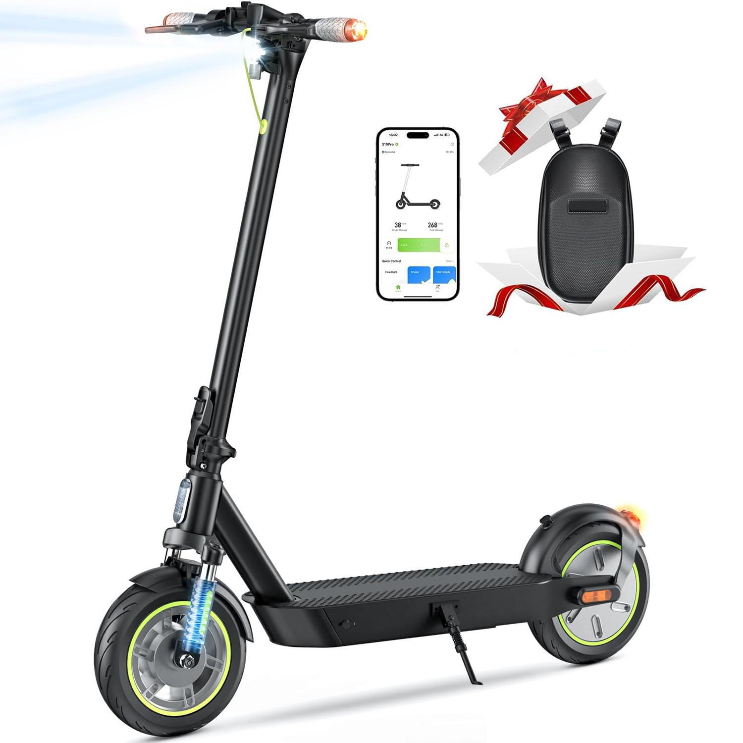 【Spring Sale】High-End School Electric Scooters, 10' Off Road Tires, 28MPH/21MPH Max Speed,1000W/750W Motor, 37/35 Miles Long Range, Foldable Commuter Electric Scooter with Dual Suspensions, Dual Braking& App Control SpringStatements 【Spring Sale】High-End School Electric Scooters, 10' Off Road Tires, 28MPH/21MPH Max Speed,1000W/750W Motor, 37/35 Miles Long Range, Foldable Commuter Electric Scooter with Dual Suspensions, Dual Braking& App Control SpringStatements