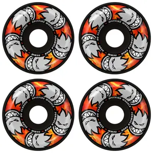 Spitfire Skateboard Wheels 56mm F4 99A Multiball OG Classic Black