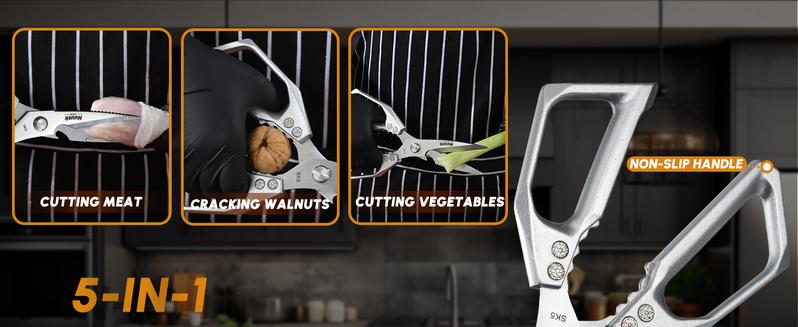 【February Faves】Huusk Multi-Purpose Kitchen Scissors – Stainless Steel Heavy Duty Shears, Japanese Steel, Dishwasher-Safe Poultry/Meat Scissors for Bones, Food Prep, Perfect Father's Day Gift! 【February Faves】Huusk Multi-Purpose Kitchen Scissors – Stainless Steel Heavy Duty Shears, Japanese Steel, Dishwasher-Safe Poultry/Meat Scissors for Bones, Food Prep, Perfect Father's Day Gift!