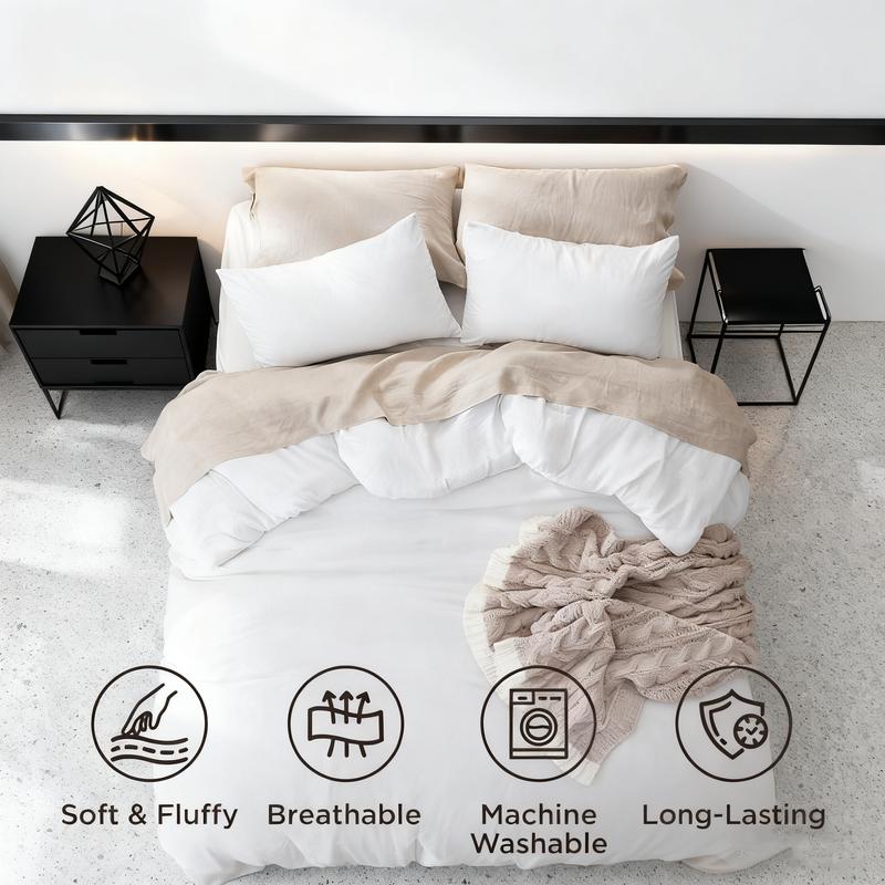 3 Pieces Soft Luxury Cationic Dyeing Bedding Comforter For All Season,Breathable Bed Set For Twin, Full, King, Queen Bed Sizes, Suitable For Bedroom, Guest Room, Dormitory, All Seasons, Machine Washable