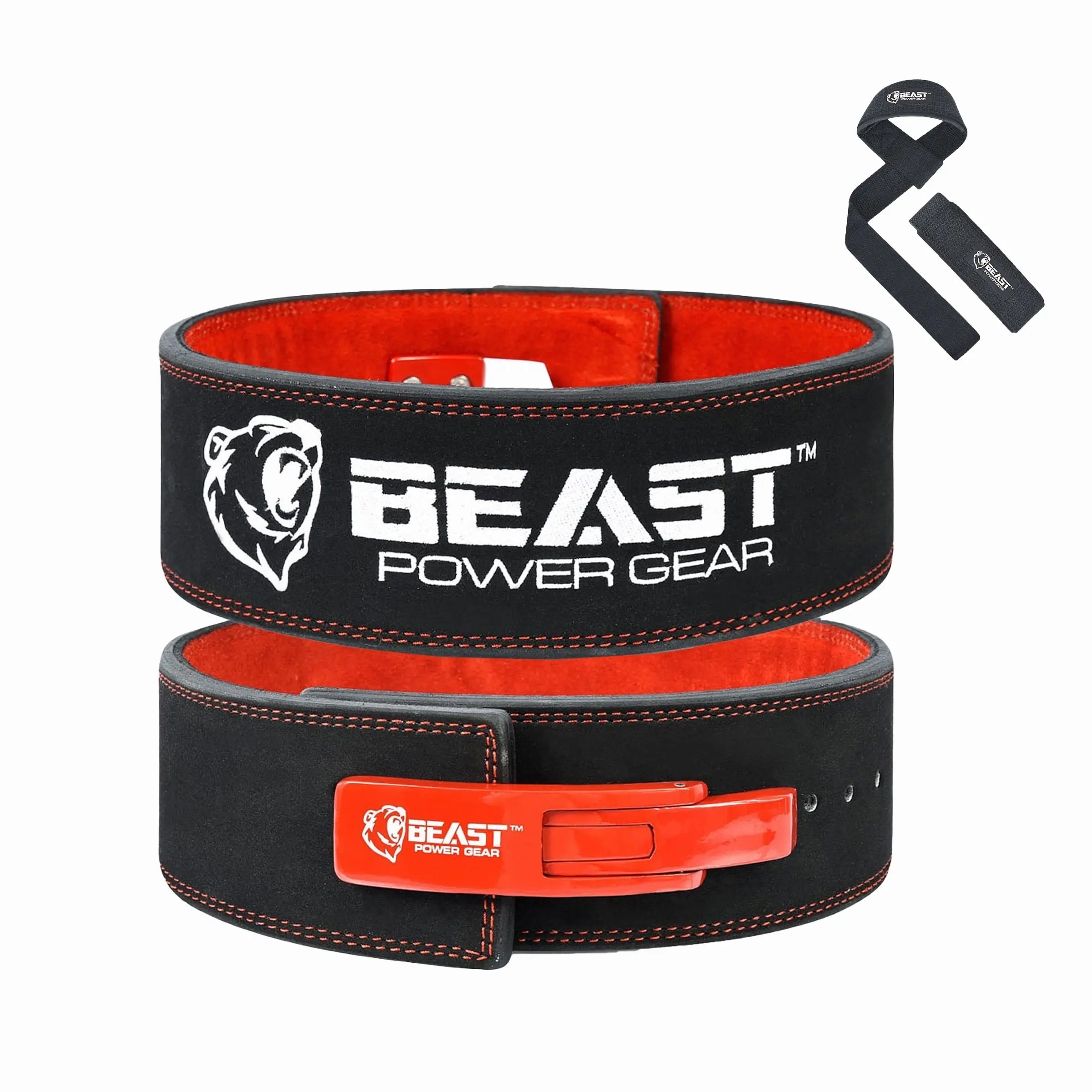 Weight Lifting Belt Lever Buckle 10MM Thick & 4 Inches Free Strap Weightlifting Belt, Gym Belt for Powerlifting, Lever Belt for Men Women