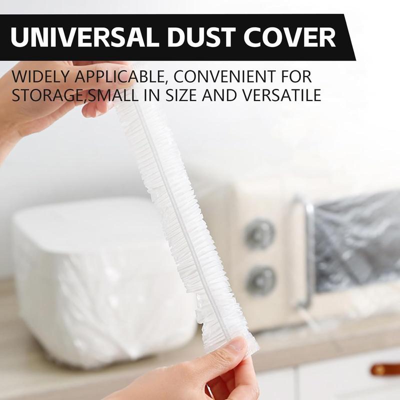 50 Counts Clear Disposable Dust Cover, Dustproof with Elastic for Air Fryer, Blender, Oven, Pressure Cooker, Coffee Maker,  Toaster, Slow Cooker Accessories cloth durable, Thickened Appliance Dust Covers for Kitchen Household Furniture, Practical