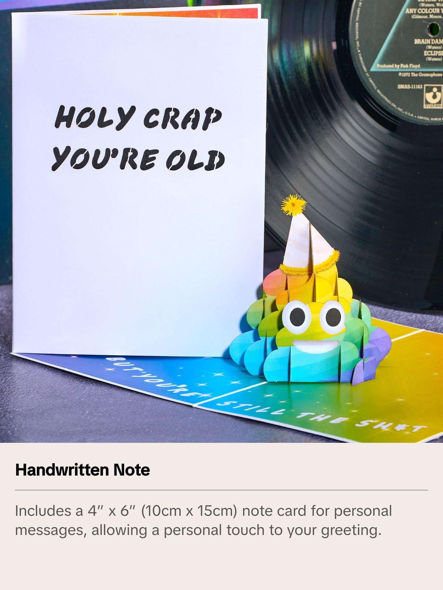 Funny Pop Up Birthday Card | 3D Rainbow Poop Emoji Birthday Cards for Women, Men | Popup Holy Crap You're Old Birthday Card for Dad, Husband | Prank Poo Emoji Bday Card for Mom, Brother, Sister Funny Pop Up Birthday Card | 3D Rainbow Poop Emoji Birthday Cards for Women, Men | Popup Holy Crap You're Old Birthday Card for Dad, Husband | Prank Poo Emoji Bday Card for Mom, Brother, Sister