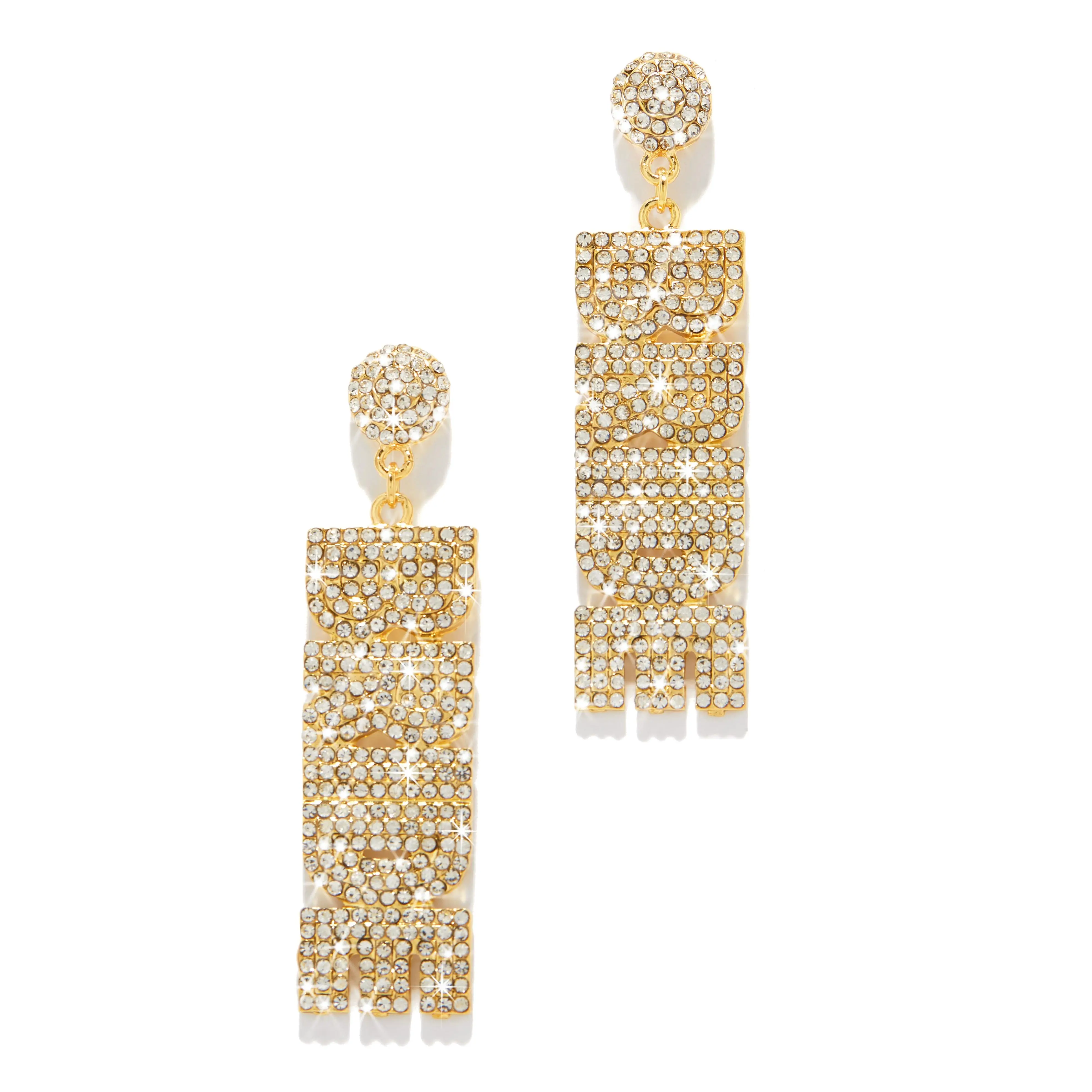 Bride Embellished Bridal Earring - Gold