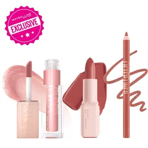 Plumped & Glazed Lips Trio: Lifter Liner, Serum Lipstick, Lifter Gloss, Maybelline New York Plumped & Glazed Lips Trio: Lifter Liner, Serum Lipstick, Lifter Gloss, Maybelline New York