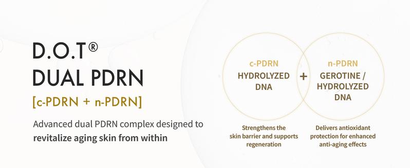 REJURAN Dual Effect Ampoule, DOT DUAL c-PDRN - Rejuvenating Face Serum for Radient Glass Skin, Wrinkle and Fine Line Treatment, Firming, and Deep Hydration, Korean Skincare (1.69 fl oz)